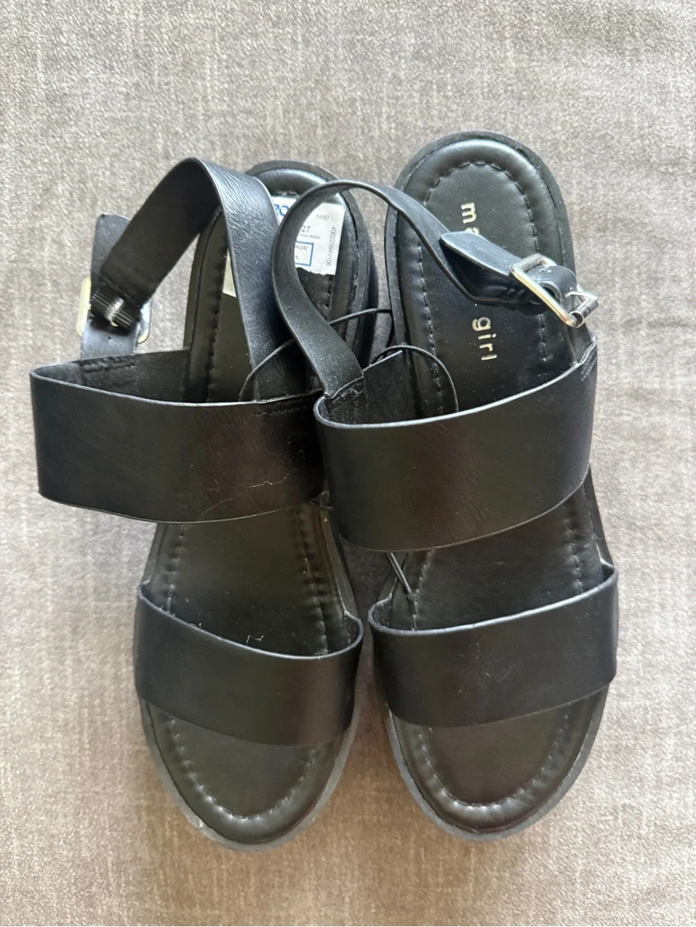 Madden Girl Black Chunky Platform Sandals